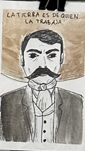 Hand-painted watercolor "Zapata" (unique piece)