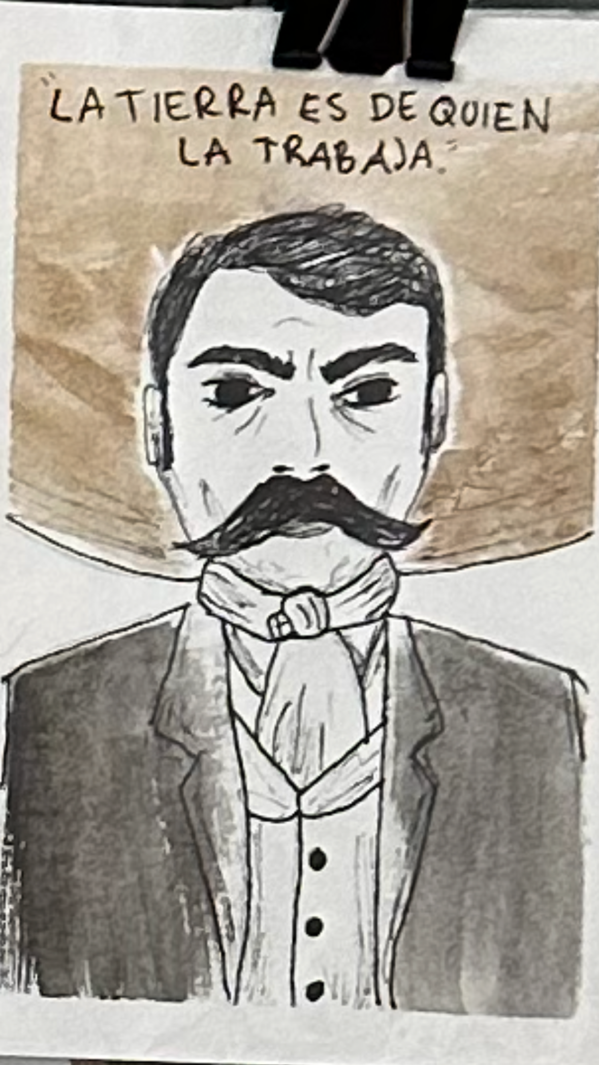 Pintura hecha a mano (acuarela) "Zapata" (pieza única)