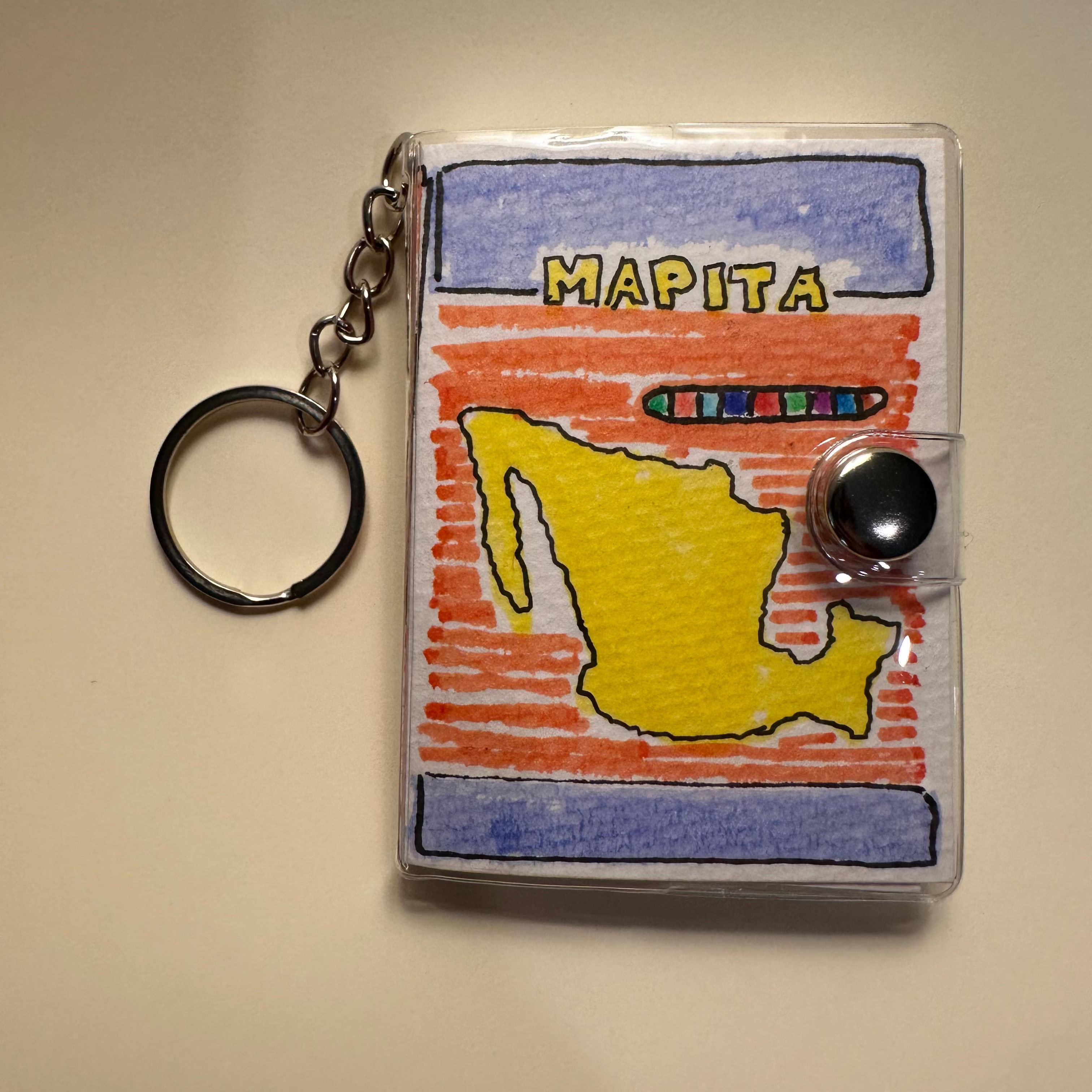 Llavero de mini libreta "Mapa"