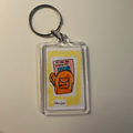 Keychain with handmade painting — "Atlas" (Unique piece)