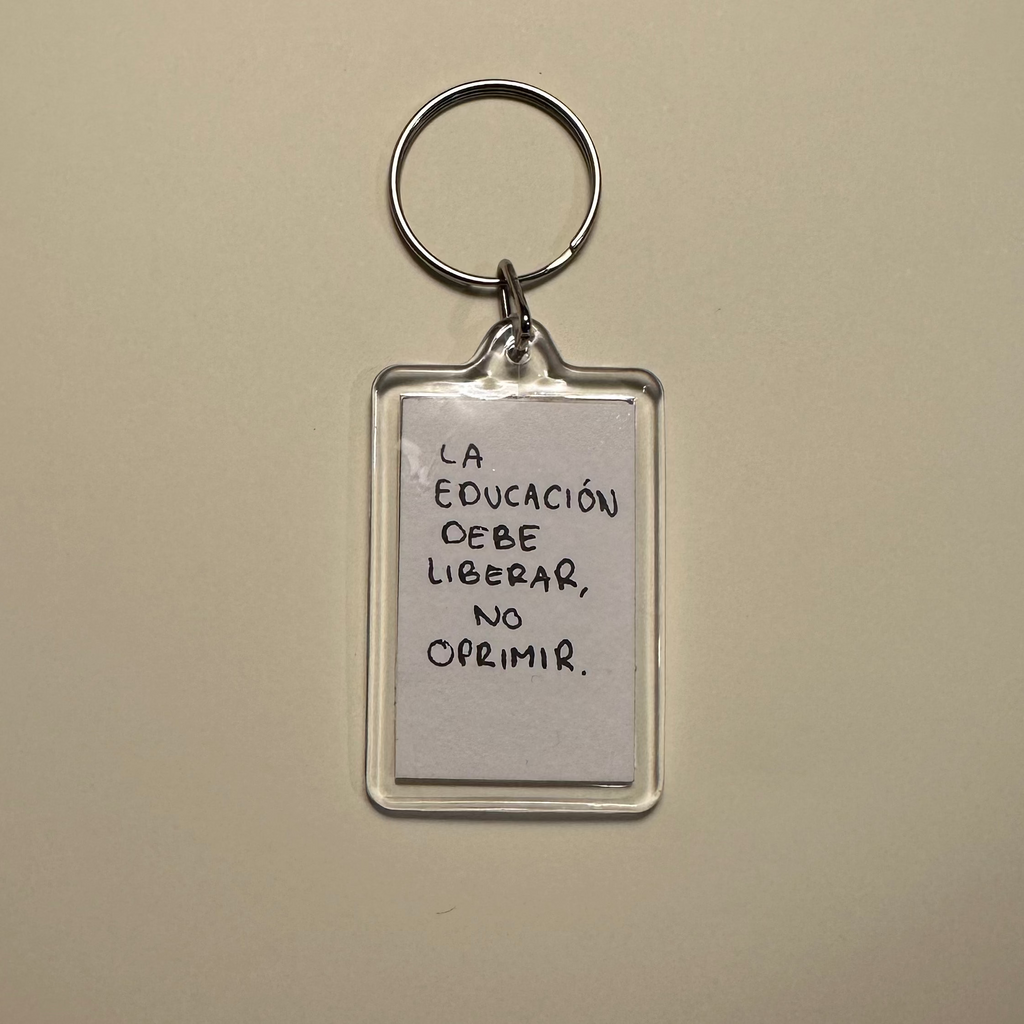 Keychain with handmade painting — "Atlas" (Unique piece)