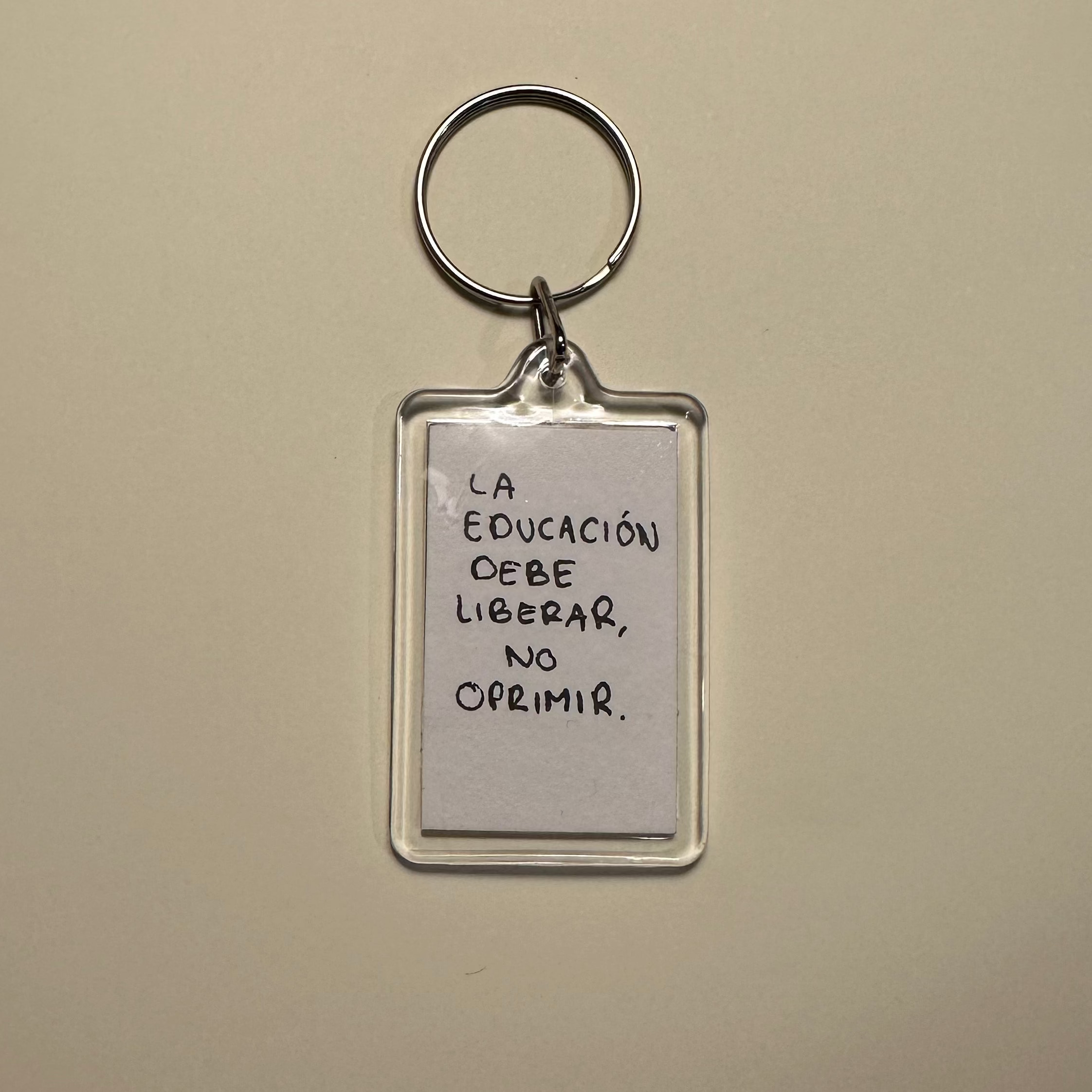 Keychain with handmade painting — "Atlas" (Unique piece)