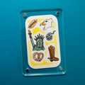 Pintura hecha a mano (Imán para refrigerador) "USA" (pieza única)