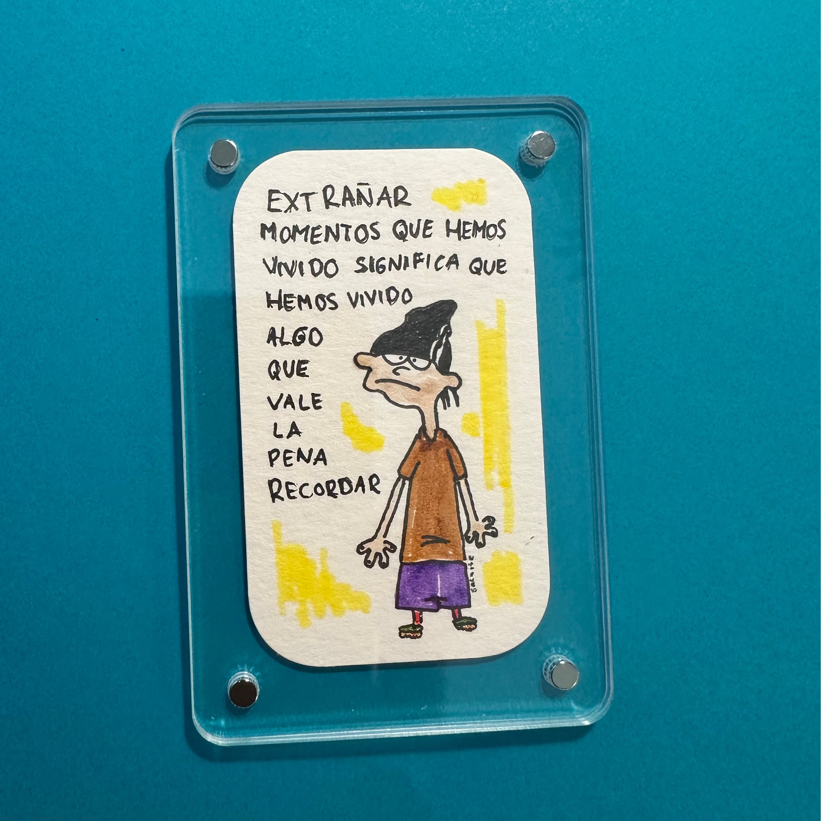 Pintura hecha a mano (Imán para refrigerador) "Edd" (pieza única)